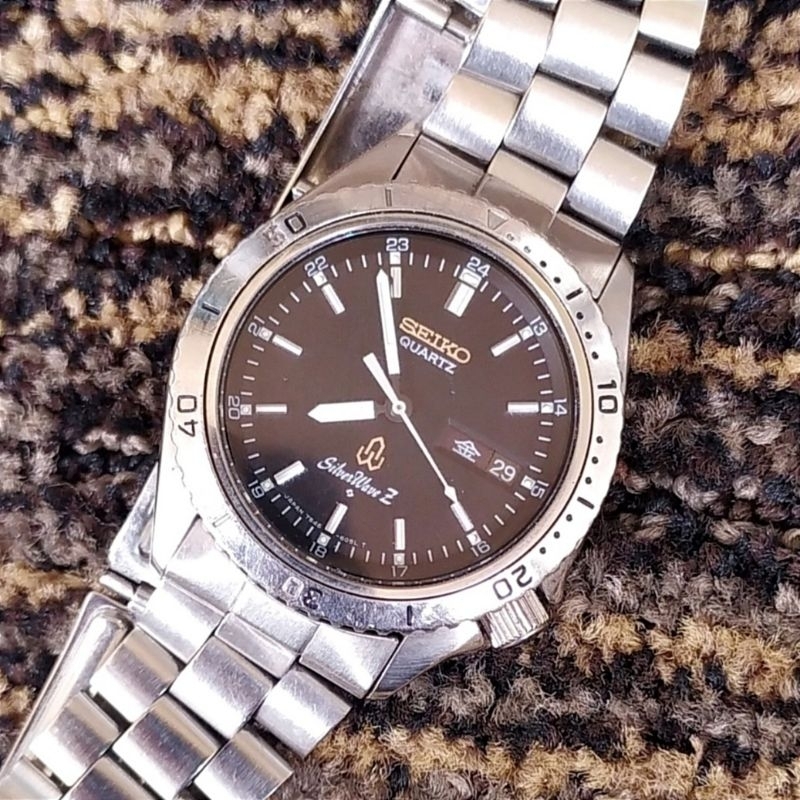 SEIKO SILVER WAVE Z 7546-6050 VINTAGE 1980 DIVERS WATCH QUARTZ JDM
