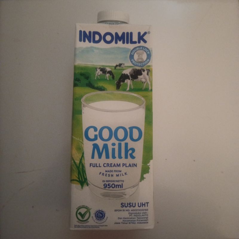 

Susu Full Cream/Susu UHT Indomilk 950ml