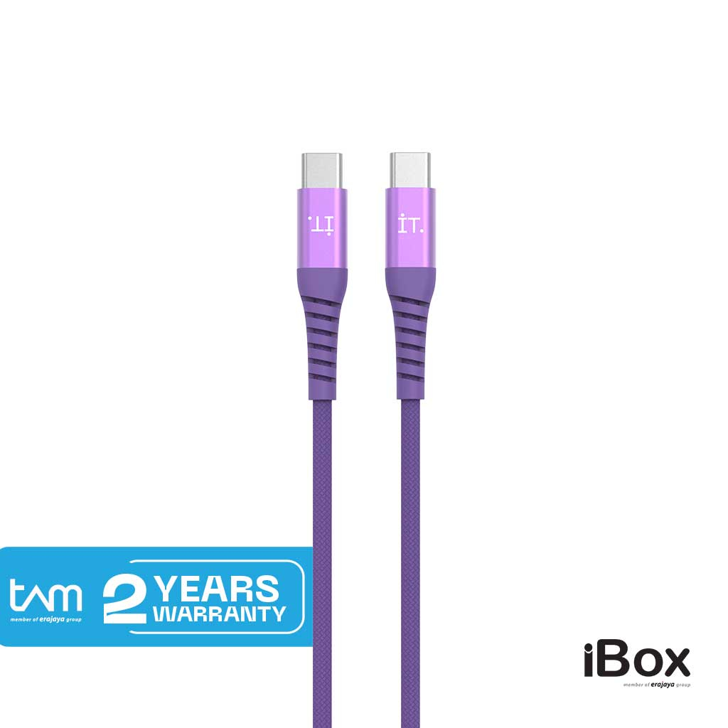 IT Power Connector - USB C to USB C 1.2m - Mauve