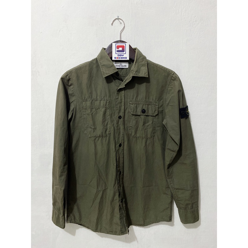 Stone Island Junior Overshirt Green Khaki