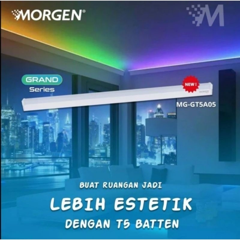 MORGEN Lampu LED T5 18w 120cm / Led T5 18w 120cm MORGEN (FULL COLOR)