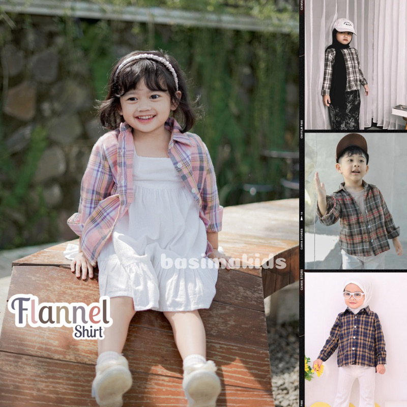 FLANNEL SHIRT COUPLE IBU ANAK | KEMEJA FLANEL ANAK | KEMEJA FLANEL COUPLE | KEMEJA ANAK KOTAK | BASI