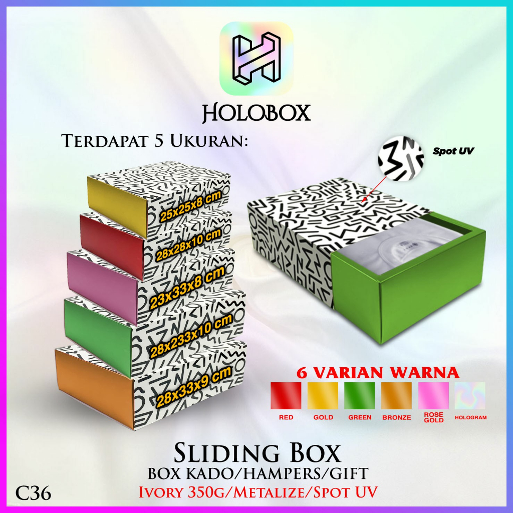 

Slide Box Packaging - Kotak Kado Sliding Box Premium - C36