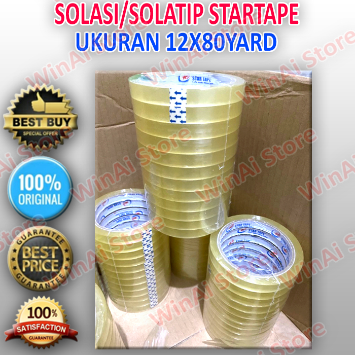 

Isolasi Bening Ukuran 1/2 inch x 80 yard Isi 12 PCS