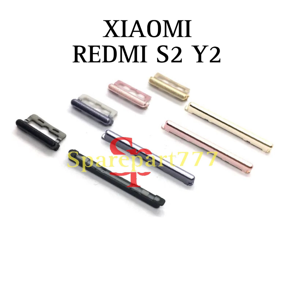 1 set Tombol Power On Off Volume Redmi S2 / Y2 - Button Casing Plastik