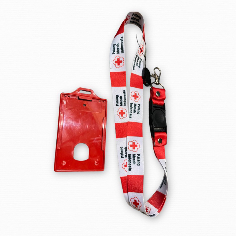 

PMI - TALI ID CARD PMI Palang Merah Indonesia / lanyard PMI - HIGH QUALITY ANTI LUNTUR
