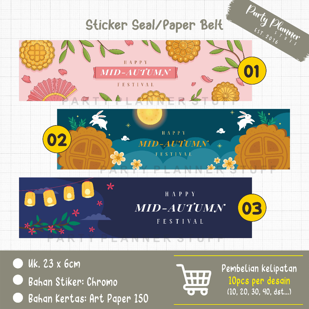 

Stiker seal kue bulan / label kue kering moon cake festival / ucapan mid autumn festival / stiker label moon cake custom / ucapan kue bulan / happy moon cake festival