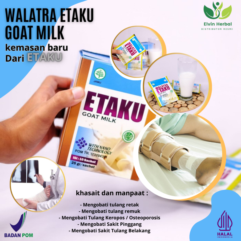 Elvin Herbal - Susu Patah Tulang Dan Retak, Susu Kalsium Tulang, Susu Penguat Tulang Anak, Susu Untu