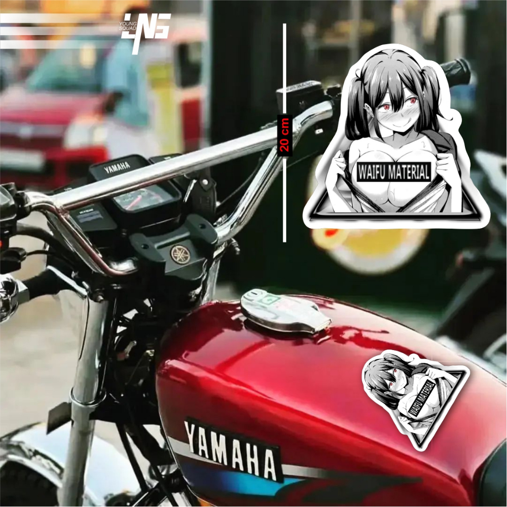 Sticker TankPad Universal Stiker Tanki Motor Rx King/Byson/Vixion/CBR/Ninja TANKPAD WAIFU / STICKER 