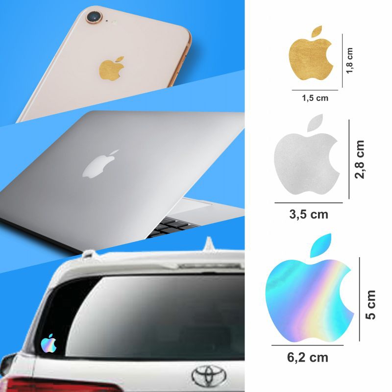 Stiker Logo Apple Iphone untuk Hp laptop mobil motor dll