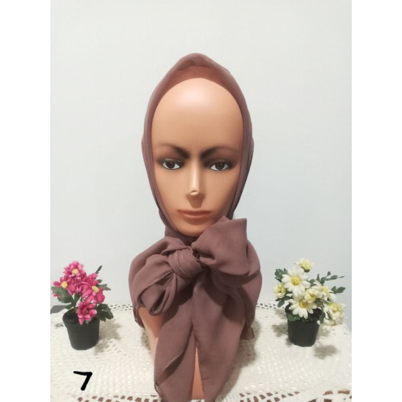 hijab/jilbab murah segi empat premium polos/kerudung segi empat polos Polycotton/katun