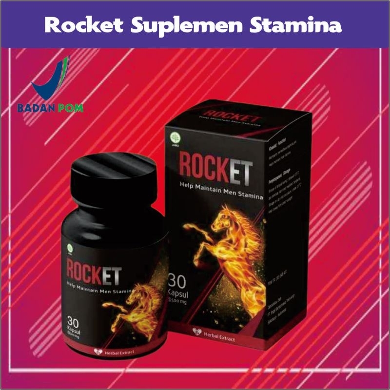 ROCKET-OBAT HERBAL ROCKET isi 30 Capsul ObaT  Untuk Pria Dewasa' Di Jamin Asli Original