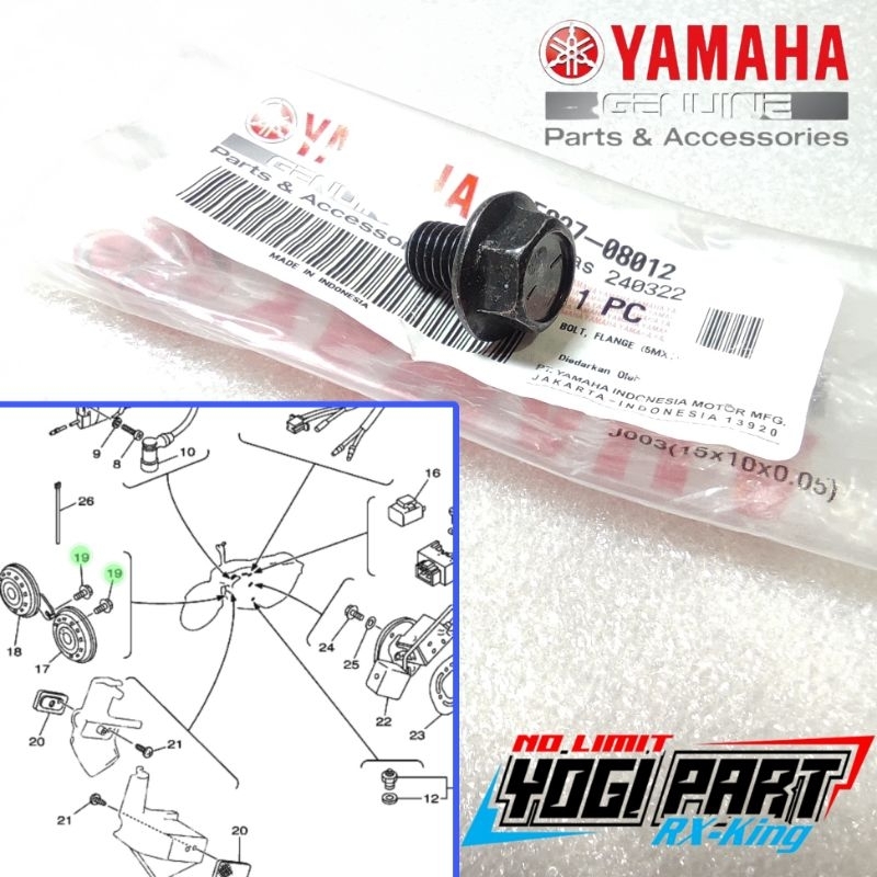 BAUT KLAKSON RX KING RXKING OLD TUA MASTER RXZ ORIGINAL YAMAHA GENUINE PARTS 95827-08012 95807-08012