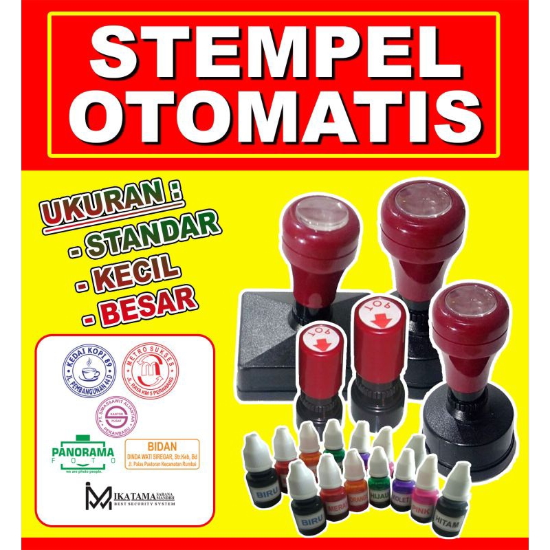 Stempel Otomatis/Stempel Logo/Stempel Warna/Stempel custom/Cap warna/Logo perusahaan/stempel Lunas M
