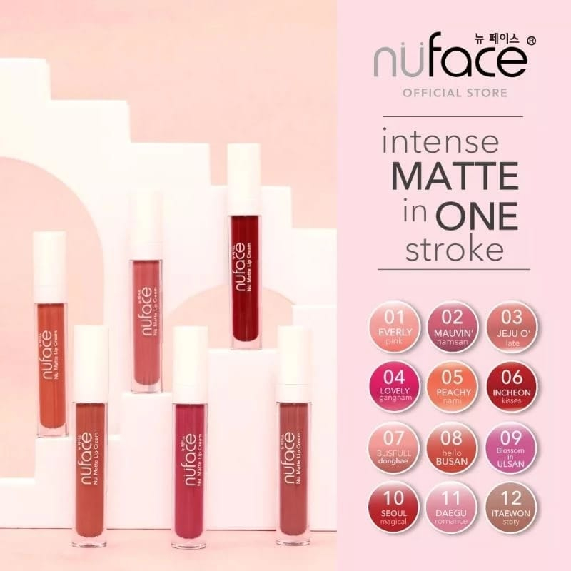 INE_KOSMETIK Nuface Lipcream 4gr Original - 12 Macam warna