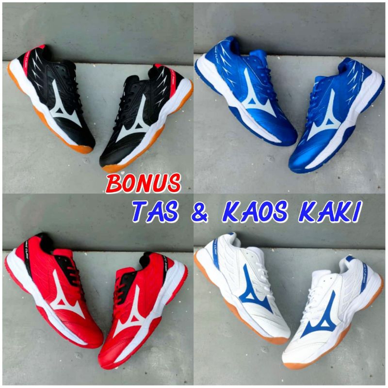 Sepatu Mizuno wave Claw Badminton Mizuno Terbaru Sepatu Bulutangkis Pria Bonus Tas Dan Kaos kaki