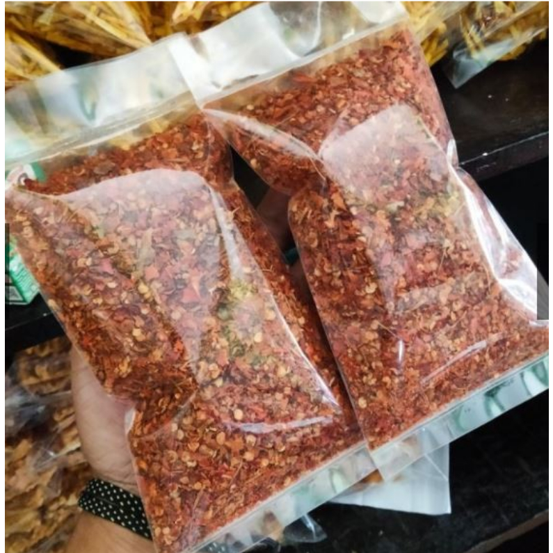 

Cabe bubuk kasar Cabe Kering Chili Flake pedas Dry chili 100g