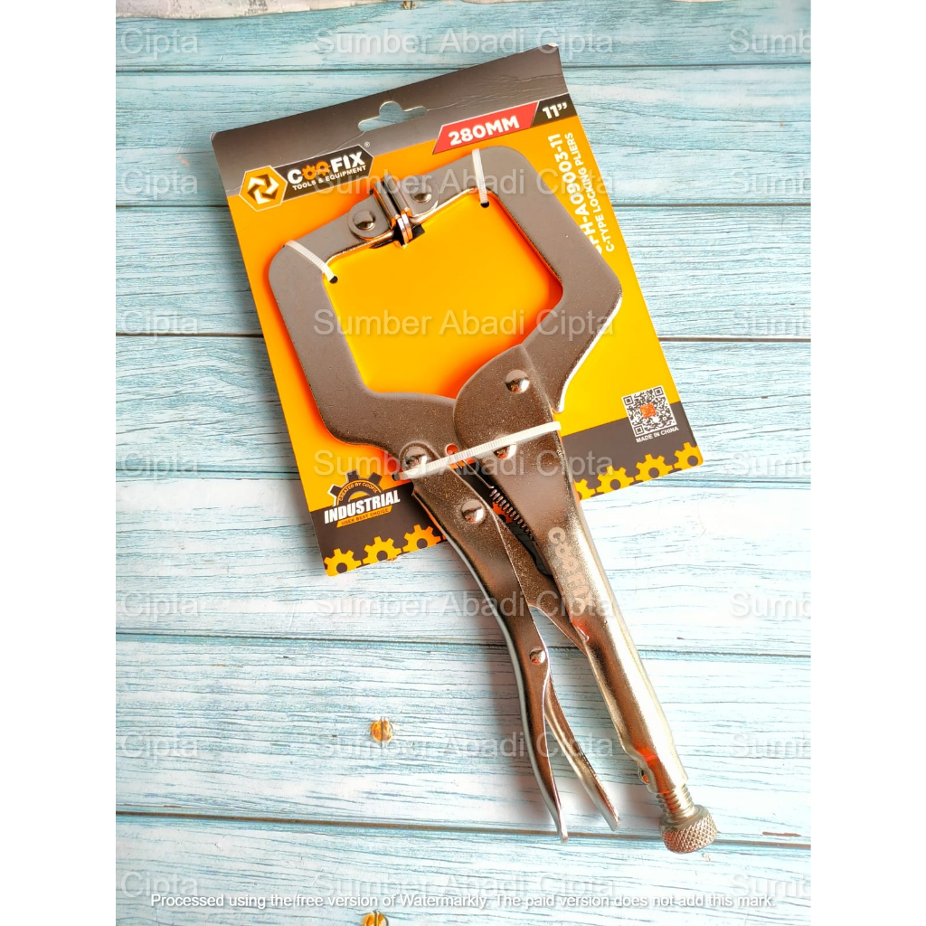 COOFIX 11" Tang Bais Buaya Catok Jepit Clamp Swivel C Type