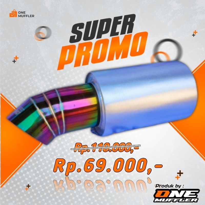 Knalpot Mobil JS RACING RAINBOW / PELANGI Semi Stainless Muffler Ujung Variasi Tabung Kenalpot Mufle