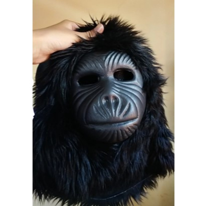 Topeng Monyet Bulu Kostum Monyetan Karnaval Hallowen / Topeng Gorilla / Monyet Bulu