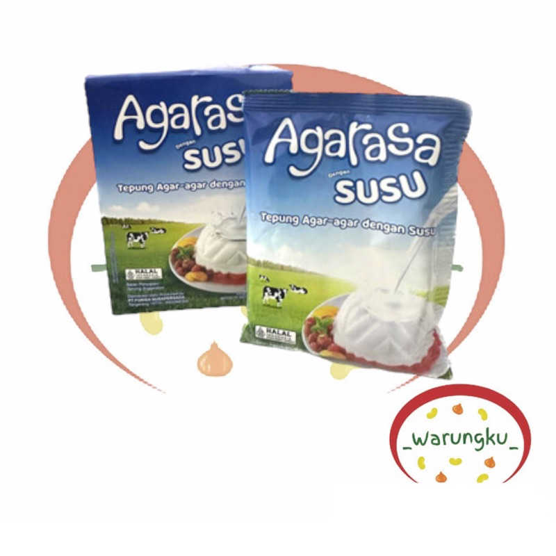 

AGARASA SUSU 1pcs 42gr Tepung Agar Agar Jelly Dengan Susu