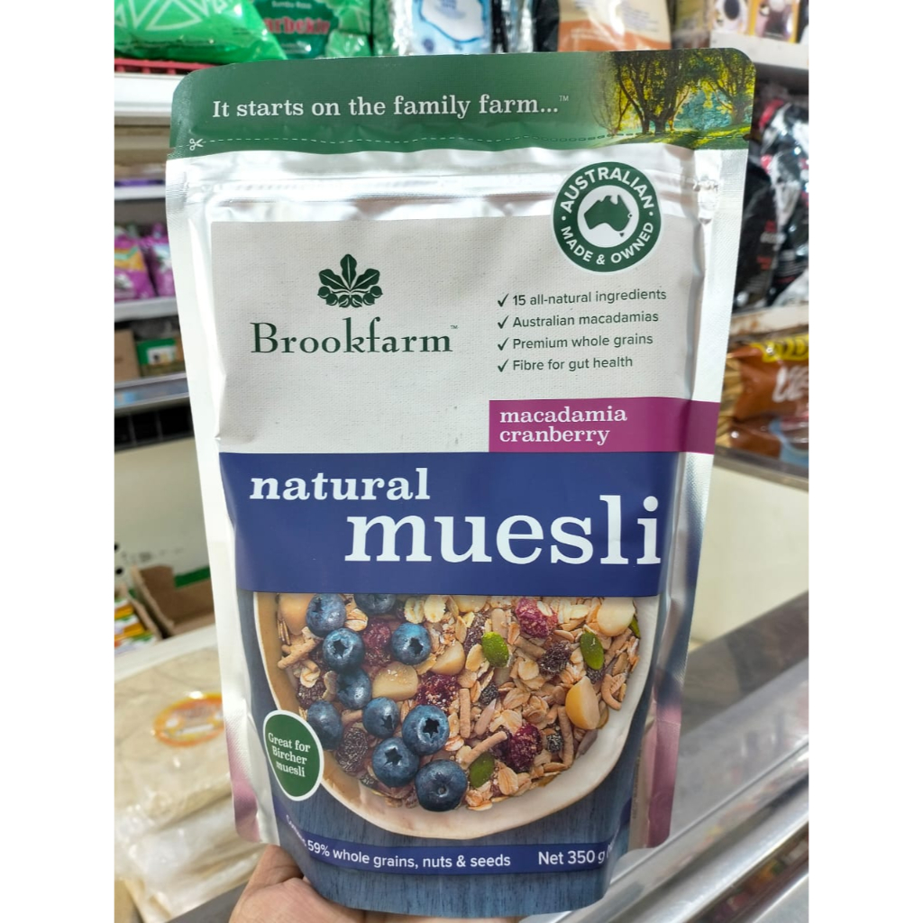 

brookfarm natural muesli 350g impor australia