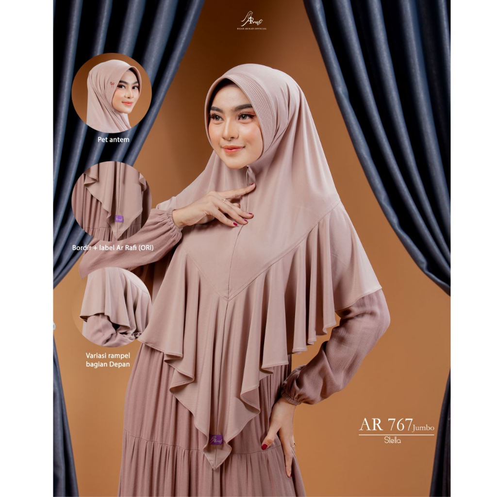 AR 767  HIJAB ARRAFI KERUDUNG JUMBO