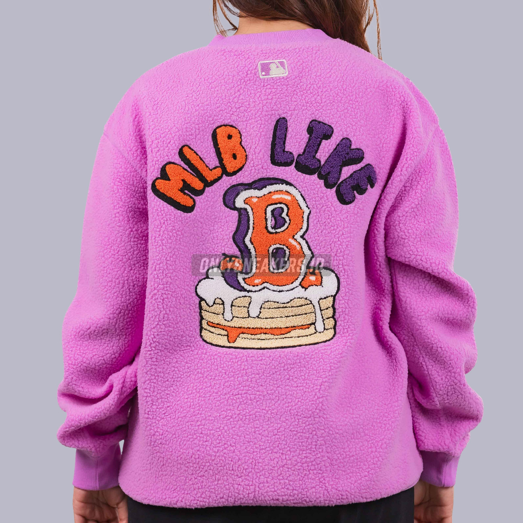 MLB LIKE BOSTON RED SOX PANCAKE PURPLE SWEATSHIRT