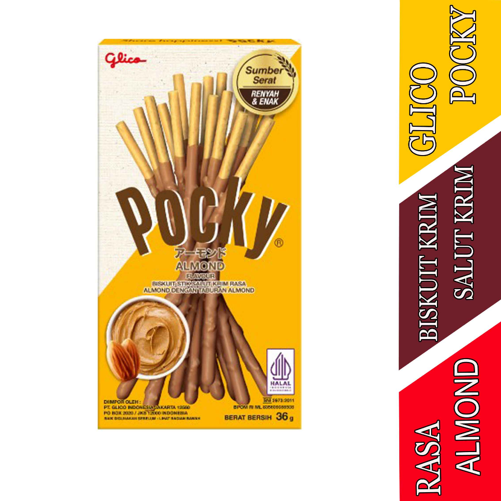 

Biskuit Rasa Almond - Glico Pocky - Biskuit Stick Cream - 36gr