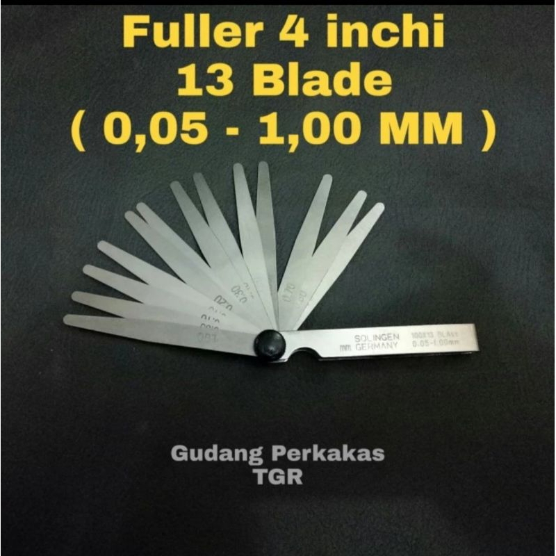 Fuller Gauge 13 Pcs SOLINGEN - Feller 13 Blade Alat Pengukur Celah Klep Valve Mobil Motor
