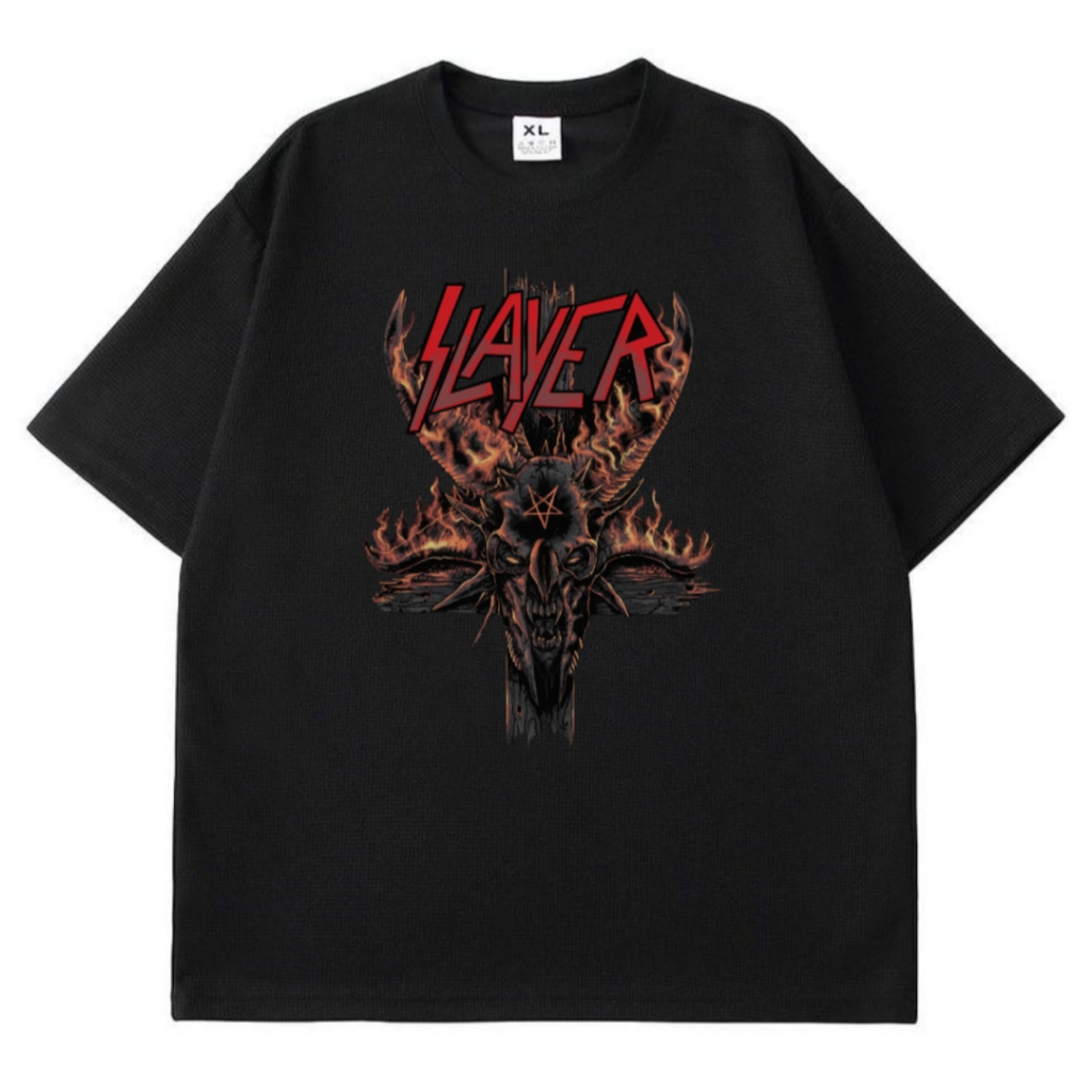 Kaos Band Slayer/T-shirt Distro Slayer/Baju Kaos Metal/1Second T-shirt Distro Band Slayer/Baju Pria 