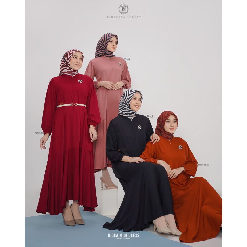 DIORA MIDI DRESS BY NADHEERA LUXURY