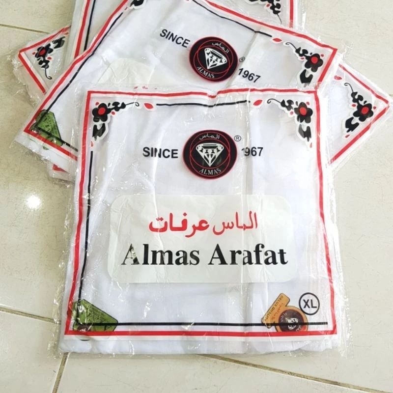 SORBAN ALMAS ARAFAT PUTIH POLOS