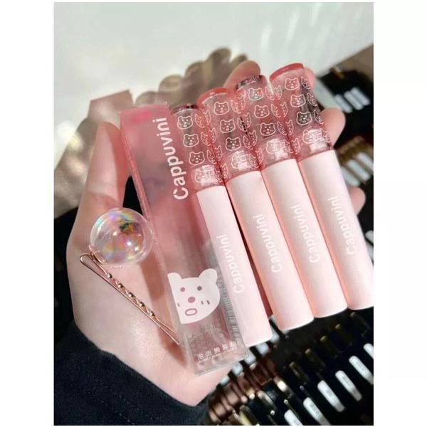 CAPPUVINI GLASS LipGloss Korean Lip Gloss Water Lipcream liptint lip balm Mirror Korean Lipstick Lip Tint Glossy Lipstick_Cerianti