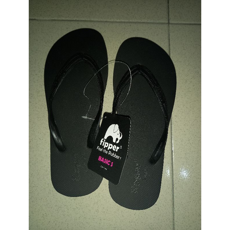 Sendal Fipper Basic S Black UK 6 ORI
