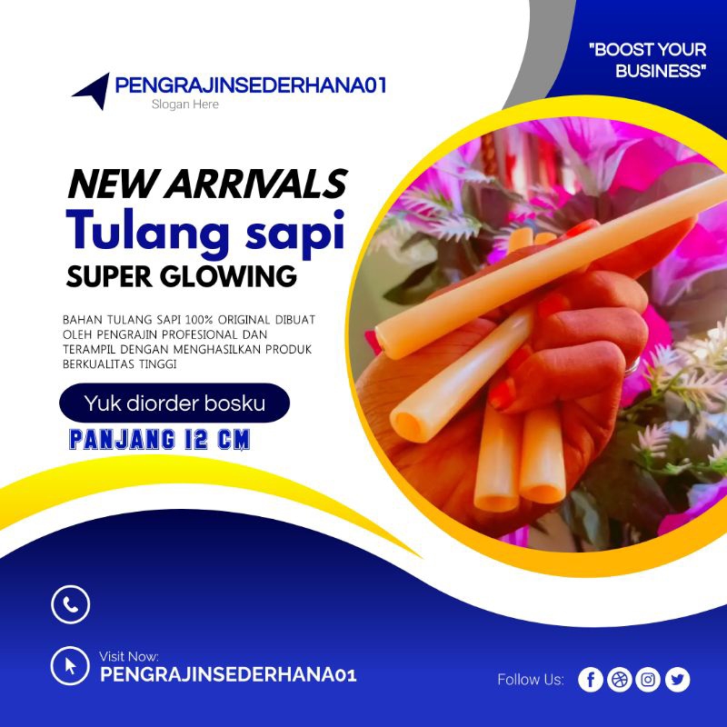 ONCE TULANG SAPI GURIH PANJANG 12CM