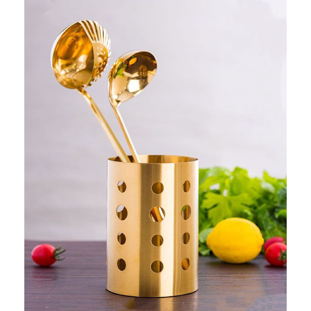 Bakindo Tempat Sendok Garpu Stainless steel Gold / Chopstick Holder Gold / Holder Stainless Steel Go