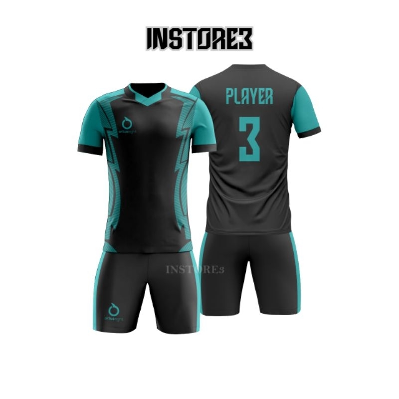 BIG SIZE Jerssey Futsal Ukuran Jumbo Sablon Nama Dan Nomor Kaos Futsal Baju Futsal 1 Set  + Celana, 