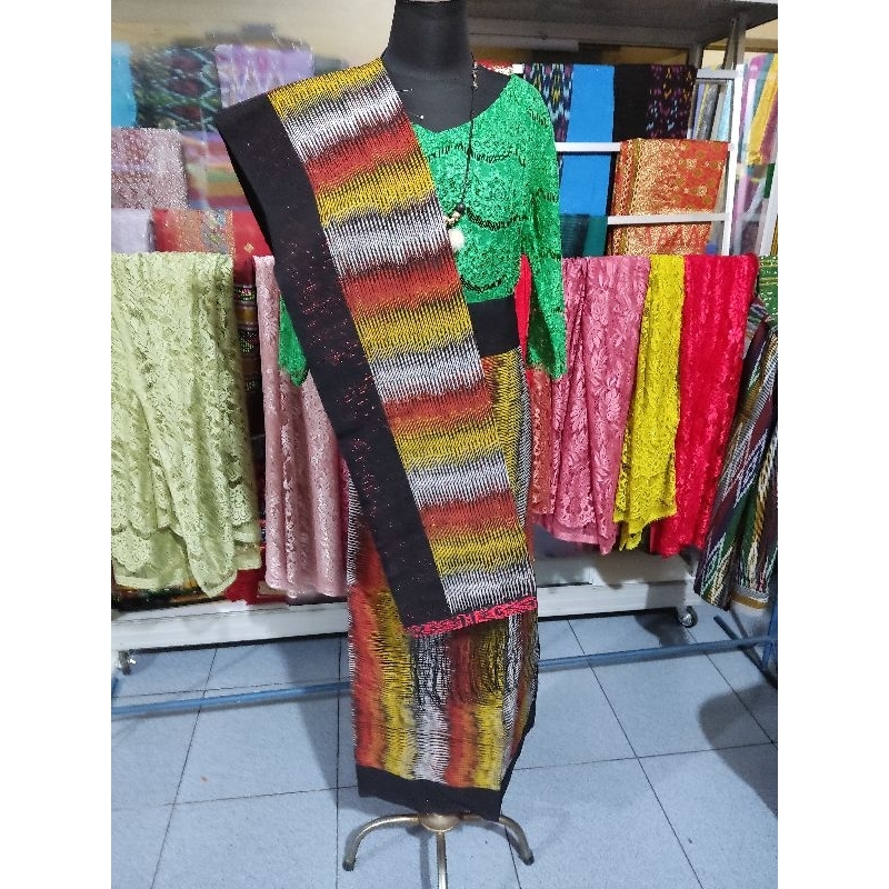 Songket motif bintang maratur, asli tenun tarutung full glitter