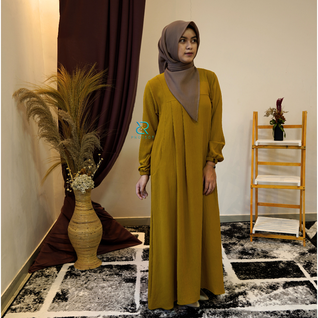 ASKA dress || baju muslim wanita terbaru || bahan crinkle airflow || size S M L XL