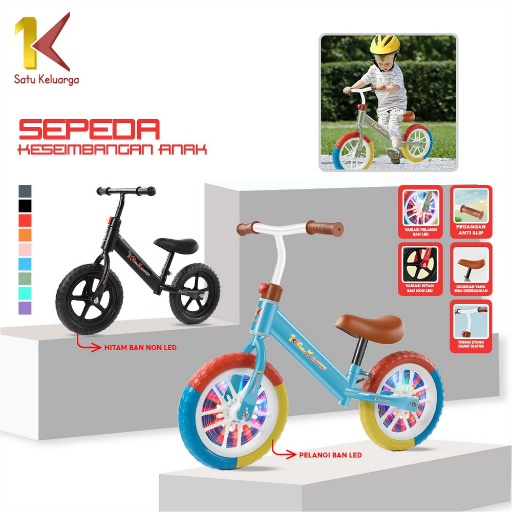 Satu Keluarga Mainan Anak Sepeda Balance Bike Tanpa Pedal M341 Sepeda Keseimbangan Anak Roda 2 Ride On Toys / Push Bike Anak Perempuan Laki Laki