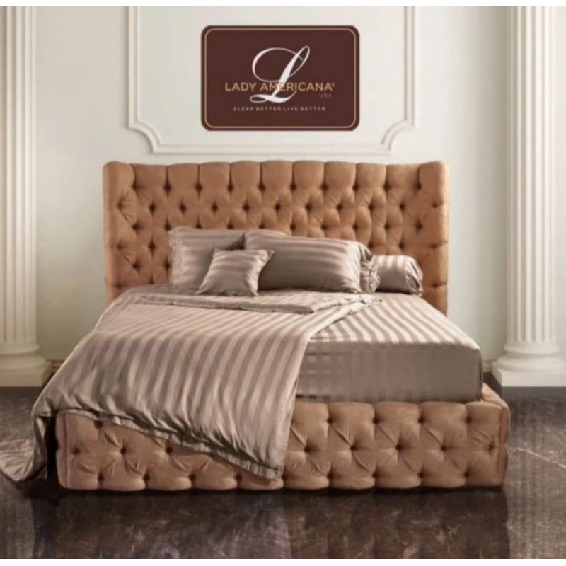 seprei Sprei lady americana premium bed linen tencel king queen 180 160 tinggi 40cm 40 cm 180x200 160x200 premium halus lembut