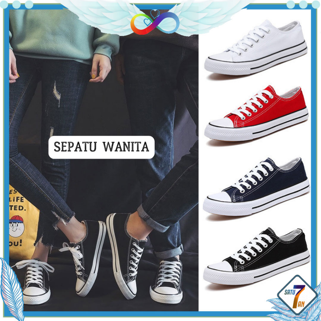 Satu7an SPT-06 SEPATU SNEAKERS KASUAL PRIA WANITA IMPORT SEPATU SEKOLAH KEKINIAN GROSIR JAKARTA COD