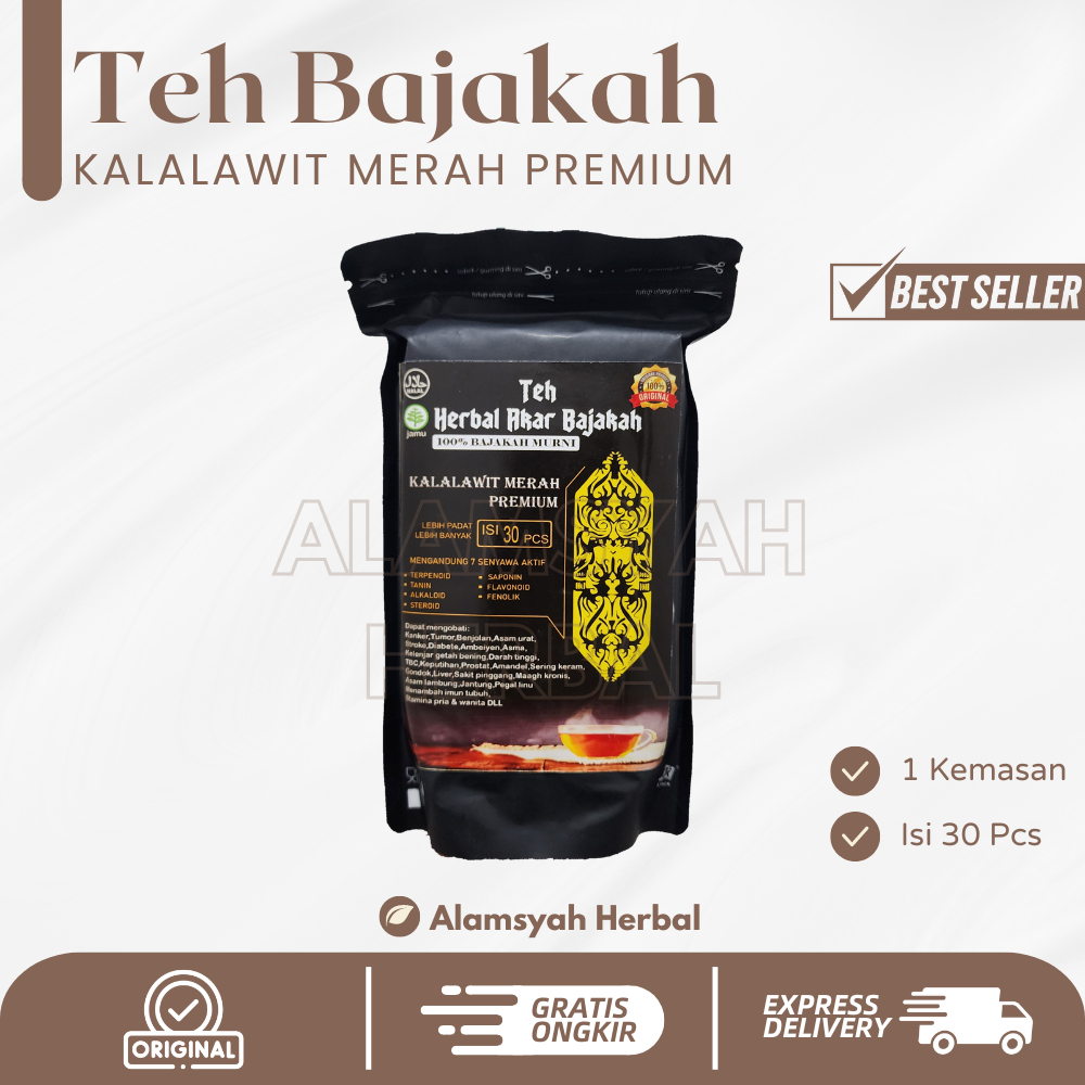 

TEH BAJAKAH | Teh Bajakah Kalalawit Merah Premium Teh Akar Bajakah asli Kalimantan KALALAWIT Original isi 30 pcs