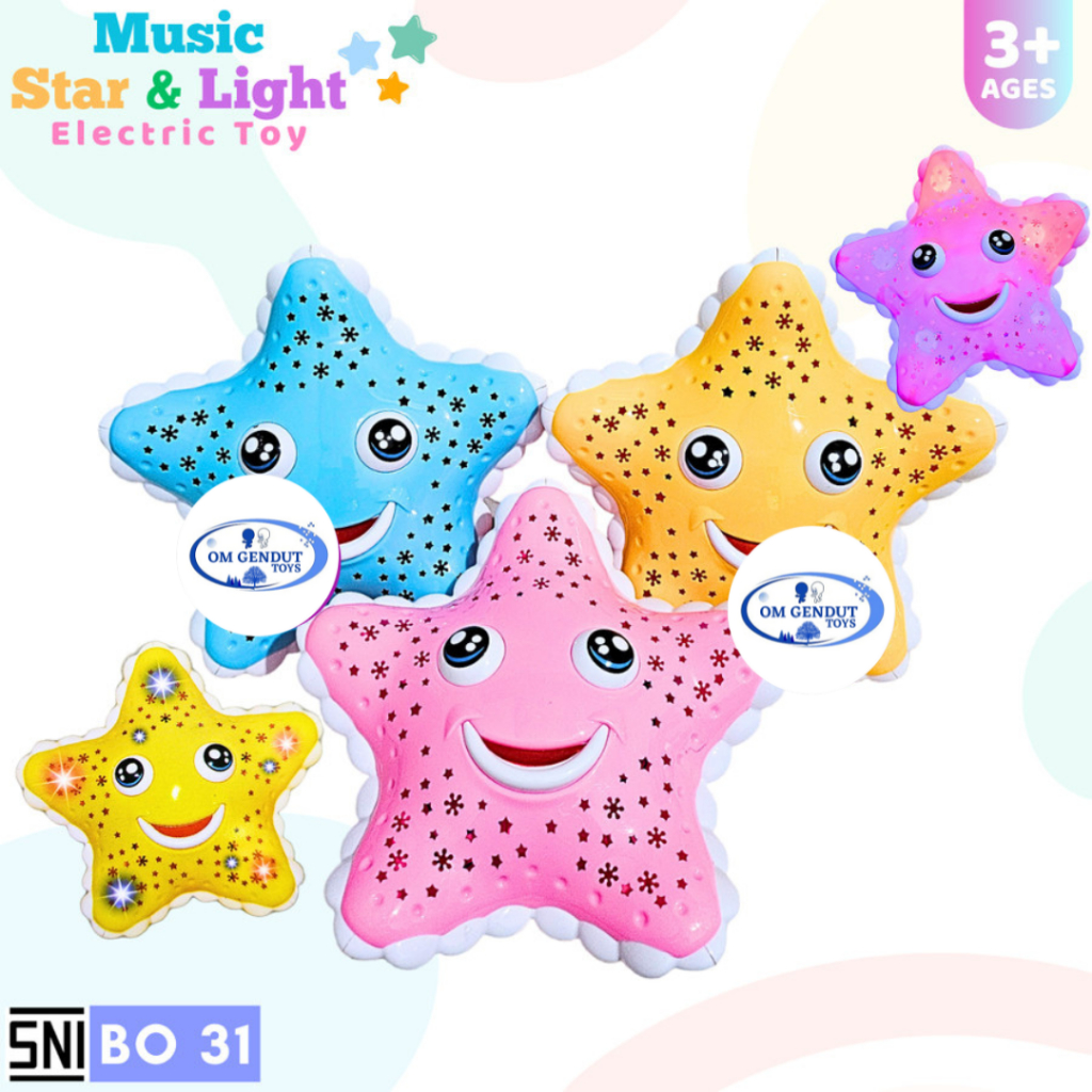 OG Mainan Bintang Star Berjalan Musik & Lampu BO31