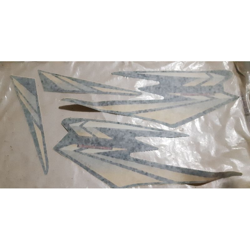 striping stiker original ygp yamaha rx king new face lift 2001 2002 hijau botol silver kuning emas l