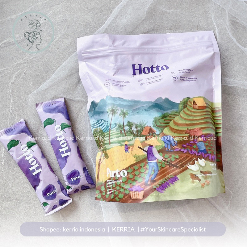 

(KERRIA ID) HOTTO PURTO Multigrain with Purple Potato 1 Pouch (Isi 16 Sachet)