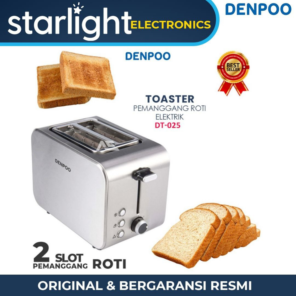 TOASTER ROTI DENPOO DT 025 D - PEMANGGANG ROTI