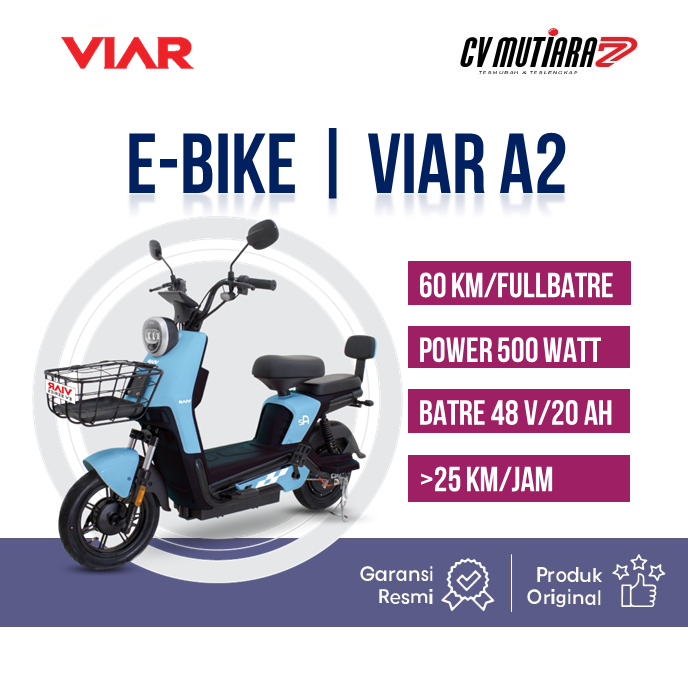 SEPEDA LISTRIK - VIAR A2 - GARANSI RESMI