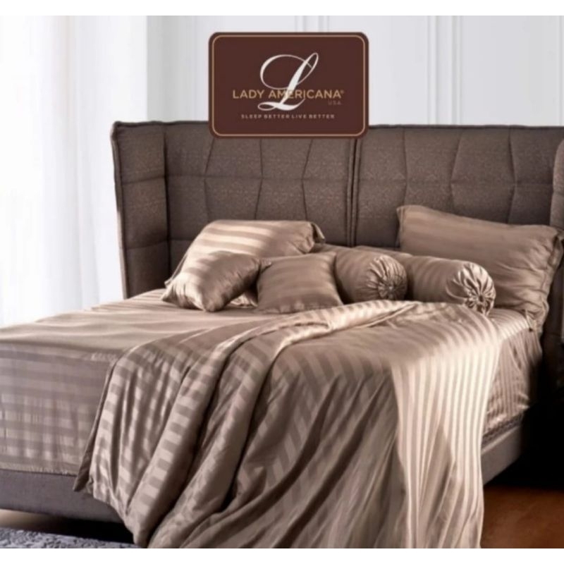 seprei Sprei lady americana premium bed linen tencel king queen 180 160 tinggi 40cm 40 cm 180x200 160x200 premium halus lembut